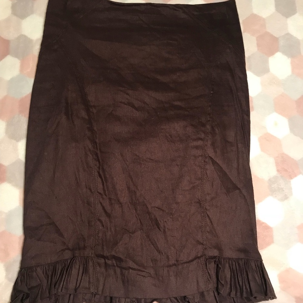 Brown Bebe Pencil Skirt